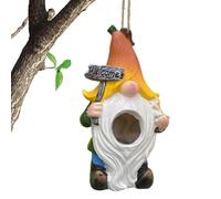 Outdoor Bird House, Bird Nesting Box, Hanging Nesting Box with Rustic Charm, Compact Wildlife Accessory with Secure Roof, Supplies for Balcony Windowsill Courtyard Bluebird Robin WREN