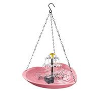 Outdoor Birdbath - Solar Powered Heart Shape Birds Bathtub | Bird Bath Water Fountain | Hanging Heart Design, Weather Resistant, for Garden Ponds Pool Patio Lawn Yard Macaws Sparrow Parakeet Conures C