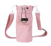 Outdoor Bottle Carrier, Water Bottle Holder, Water Bottle Bag, Travel Cup Cover, Adjustable Insulated Water Bottles Sling Bag with Strap, 10x10x23 cm for Hiking, Camping, and Fishing, Nylon Material,