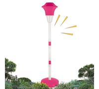 Outdoor Bubble Machine With Lights And Music - Rechargeable 10 Hole Standing Bubble Blower Adjustable Height Bùubble Maker With Detachable Base Floor Standing Or Ground Stake Design For Garden Patio