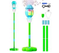 Outdoor Bubble Stand Machine | ABS Automatic Musical Remote Control Adjustable Height 96×19×19cm USB Rechargeable Standing Bubble Maker Party Lighting Fun Toy | Wedding Birthday Beach Pool Park Garden