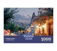 Outdoor Cafe in Cappadocia 1000 Pcs Ökopapier Puzzle Cafe in Night Stressabbau Familienspiel Puzzles Als Wohnaccessoires 52x38cm/1000pcs