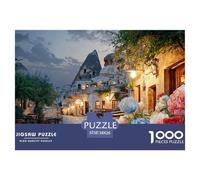 Outdoor Cafe in Cappadocia 1000 Pcs Ökopapier Puzzle Cafe in Night Stressabbau Kreatives Spiel Puzzles Für Erwachsene Und Kinder 38x26cm/1000pcs
