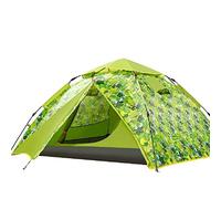 Outdoor Camping Tent, 3-4 Double-Decker Double-Door Automatic Tent, More Space Camping Tent,Green