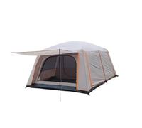 Outdoor Camping Tent Portable Rainproof Mosquito Proof Double Layer 3-5 People One Bedroom Hall Small Size(S Khaki Full)