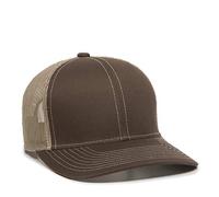 Outdoor Cap Gorra para Hombre de Malla estructurada con Espalda de Camionero, Unisex Adulto, Gorra Exterior de Malla estructurada Trasera de Camionero, MBW-800, marrón/marrón Claro, Talla única