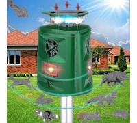 Outdoor Cat And Animal Repeller with 360 Degree Solar Power Ultrasonic Technology Motion Sensor And LED Flash for Garden Protection