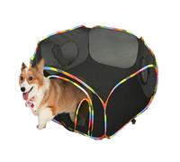 Outdoor Cat Enclosure, Portable Animal Tent Playhouse, 12.6x13.39x3.15 Inches Breathable Mesh Kennel with Zippered Door, Lightweight Secure Structure for Backyard Fun and Travel