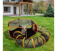 Outdoor Cat Enclosures for Indoor Cats, Foldable Cat Playpen with Tunnel Portable Pet Tents Enclosure Cat Tunnel Toy for Kitty Rabbits Small Animals