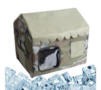 Outdoor Cat House, Cooling Enclosed Shelter, Insulated Pet Cave, Weatherproof Design, for Kittens and Cats, Lawn, Patio, Balcony, Garden, All-Season Use Indoor Outdoor