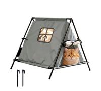 Outdoor Cat House - Elevated Soft Shelter for Pets, Warm Cave with Weatherproof Construction, Sturdy Design, Protective Retreat, Cat House Accessory for Porch, Balcony, or Backyard
