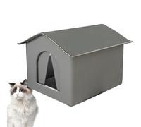 Outdoor Cat House - Feral Cat Shelter | Impermeable Hous Outdoor | Warm Cats Bed | Impermeable Kitten Cavee | Weatherproof Cave Pet House | Plegable Warm Pet Cave for Winter Bunny Bed, Kitten