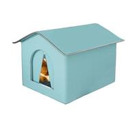 Outdoor Cat House - Feral Cat Shelter | Impermeable Hous Outdoor | Warm Cats Bed | Impermeable Kitten Cavee | Weatherproof Cave Pet House | Plegable Warm Pet Cave for Winter Bunny Bed, Kitten