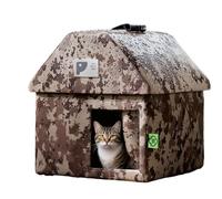 Outdoor Cat House - Insulated Weatherproof Winter impermeable Shelter | Warm Stray Cat Enclosure for Community Balcony Patio Garden Yard Lawn Roadside Garage