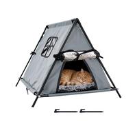 Outdoor Cat House, Pet Warm Elevated Cave Shelter, Espacious and Easy to Insulated House, Cat Shelter for Cold Winter, Porch, Balcony, Garden, Patio, Backyard Protection