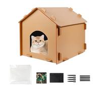 Outdoor Cat House - Refugio para mascotas resistente al agua | Sunproof Cold-Proof Winter Weatherproof PP Material | Portable Pet House - Yard Balcony Garage Park
