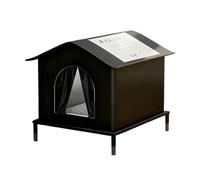 Outdoor Cat House - Tela Oxford, elevated shelter with removable Cushion Insulated Design | Waterproof Weatherproof Pet Bed Nest, Small Dog & Kitten House For Garden, Yard, Patio, Porch, Balcony