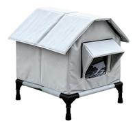 Outdoor Cat House, Waterproof Elevated Shelter, Insulated Pet Cabin