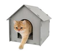 Outdoor Cat House - Waterproof Enclosed Pet Tent with Mat, All-Season Cat Bed for Kitten Sleeping | Weatherproof Warm Shelter for Patio, Backyard, Garden | Indoor & Outdoor Use