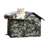 Outdoor Cat House Winter - Waterproof Hideaway with Removable Lining, Pet Outdoor Houses Weatherproof, for Garden Patio Backyard Balcony Garages Dog Bunny Kitten Animal, 0.08x13.78x16.14 Inches