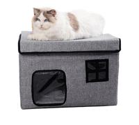 Outdoor Cat Houses, Insulated Pet Shelter, 15.75x10.63x10.63 Inches Removable Bed Cave, Washable Tear Resistant Haven for Indoor Outdoor Dogs Kitten Cozy All Weather Resting Spots
