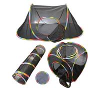 Outdoor Cat Playpen, Breathable Mesh Cat Tent, Plegable Playground, Tienda compacta Enclosed, Interactive Puppy Dog Cage for Indoor Play, 13,78 x 12,99 x 1,18 Pulgadas