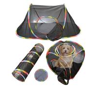 Outdoor Cat Playpen, Breathable Mesh Tent, Mesh Plegable Playground, Compact Enclosed Structure, Interactive Dog Cage, for Indoor Play, Pet Activities, 13,78 x 12,99 x 1,18 pulgadas
