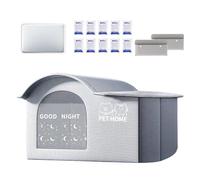 Outdoor Cat Shelter, Portable Insulated Cooling Cave with Ice Packs, Spacious Shade House with Ventilation for Large and Small Cats, Kittens, Dogs, Balcony, Yard, Patio, Travel Use