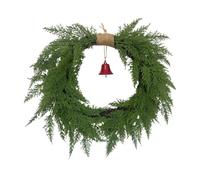Outdoor Christmas Wreath, 25.59in Pino Garland Greenery with Bell Ornament | Festive Hanging Accent for Farmhouse Window, Porches, Front Doors, Walls, Trees, Holiday Parties, New Year Celebrations