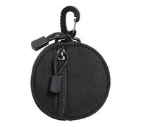 Outdoor Coin Purse, Travel Coin Purse, Round Change Bag, Coin Wallet, Small Coin Purse, Earphone Pack, Key Case, Waist Bag For Hiking, Climbing, Cycling, Shopping, Black, Consulte la descripción