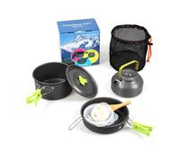 Outdoor Cooking Picnic Tableware Aluminum Alloy Kettle Frying Pan Camping Gift