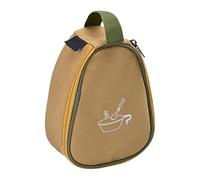 Outdoor Cookware Organizer, Oxford Cloth Camping Storage Bag, 5,51 x 3,07 x 7,48 pulgadas Compact Camping Tote for Bowl Utensil Organization, Perfect for Hiking and Barbacoa, caqui, Se référer au