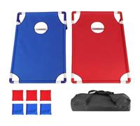 Outdoor Cornhole Toss Game - Target Board, Beanbag Set, Party Activity, Seis Bag Included Feature, 22.8x20 inch Compact Size Construction | Accuracy Coordination Training Play Equipment Yard Indoor
