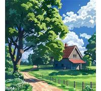 Outdoor Countryside Jigsaw Puzzle 35 Pieces 30x30cm/12x12inch, Difficult Jigsaw Puzzles for Adults 35, Beautiful Art Work, Great Festive Puzzle Gift for Men/Women
