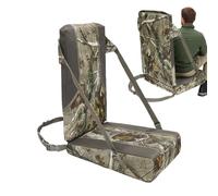 Outdoor Cushions, Folding Patio Furniture Cushions, Camping Seat Mat with Backrest, Bleacher Pad for Hunters, Beach, Trees, Stadium, Backpacking, Hiking, Birdwatching, Travel, Picnic, Fishing