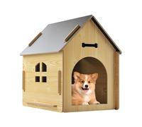 Outdoor Dog Kennel | Rainproof Pet House | Wooden Dogs Shelter | Cat Patio House | Detachable Pet Kennel | Weatherproof Pet Home | Heavy Duty Shelter for Pets, Terrace, Patio, Yard