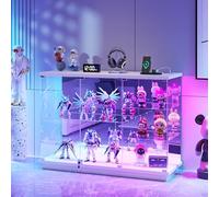 OUTDOOR DOIT 5 Niveles Vitrina - con Iluminación RGB y Sensores Inteligentes,Vitrina Cristal con USB y Type-C,Diseño de Bloqueo,Vitrinas 47.2"para Colección y Piezas de Lego Dormitorio,Blanco