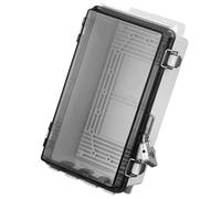 Outdoor Electrical Box - ABS, Standard Size Waterproof Clear Cover Electrical Outlet Box | Dustproof, Lockable Case For Home, Outdoor Wall, Industrial Power Projects, Electronics Protection