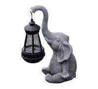 Outdoor Elephant Sculpture - Resin Light-Sensing Garden Sculptures Ornament