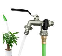 Outdoor Faucet - 3/4 inch | Frost-Proof Water Spigot with 2 Outlets Outside Garden Valve for Yard Watering Irrigation Car Wash Plant Care Lawn Hose Splitter Brass Tap