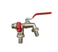 Outdoor Faucet - Zinc Alloy Frost Proof Spigot | Wall Mounted Anti-Freeze Garden Water Tap | Heavy Duty Exterior Faucet for Lawn Yard | Color Coded Irrigation Valve | Car Wash Hose Connector Replaceme