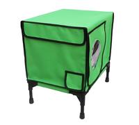 Outdoor Feral Cat House, Elevated Weatherproof Cat Shelter, Cozy Pet Nest Bed with Escape Hatch, Protection Home for Barn, Porch, Yard, Garden and Balcony