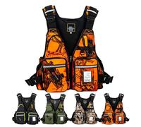 Outdoor Fly Fishing Swimming Vest for Adults, Multi-Pocket High Buoyancy Breathable Safety Floatation Swim Vest for Boating Kayaking Water Sports Activities Men Women(Green)