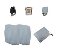 Outdoor Folding Chair Covers, 2-Piece Dustproof and UV-Resistant Lawn Chair Protective Cover, Sturdy Outdoor Furniture Accessories for Maintenance, Care, and Indoor Storage