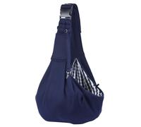 Outdoor Folding Pet Sling, Adjustable Shoulder Strap Crossbody Pet Bag, Portable Dog and Cat Carrier Bags, Breathable Outing Pet Chest Satchel with Safety Buckle(Navy)