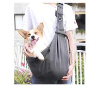 Outdoor Folding Pet Sling, Adjustable Shoulder Strap Crossbody Pet Bag, Portable Dog and Cat Carrier Bags, Breathable Outing Pet Chest Satchel with Safety Buckle(Dark Gray)