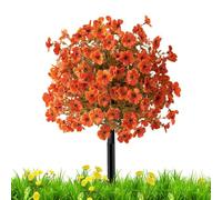 Outdoor Garden Fake Flowers, Artificial Ball Flowers Decor, 56cm/22.04inch with Ground Spike, Uv Resistant Faux Boxwood Plants, Weatherproof Potted Greenery for Outdoor Garden Yard Porch Balcony