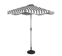 Outdoor Garden Parasols 9Ft/2.7M Outdoor Parasol Patio Striped Umbrella, for Garden, Deck,Backyard and Pool, Sunscreen Uv50+