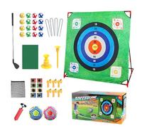 Outdoor Golf Game - 4 en 1 Chipping Mat Battle Trainer, Golf Chipping Mat Set | Indoor Outdoor Practice Kids Teen Children Girls Adults Parent-Child Interactive Target Soccer Lawn Play