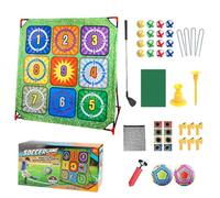 Outdoor Golf Target Game, Golf Practice Training Set, Interactive Lawn Swing Game 138cm Portable Sports Equipment for Family Garden Party Kids Teens Adults Use, Skill Training Toy, Outdoor Sport Games